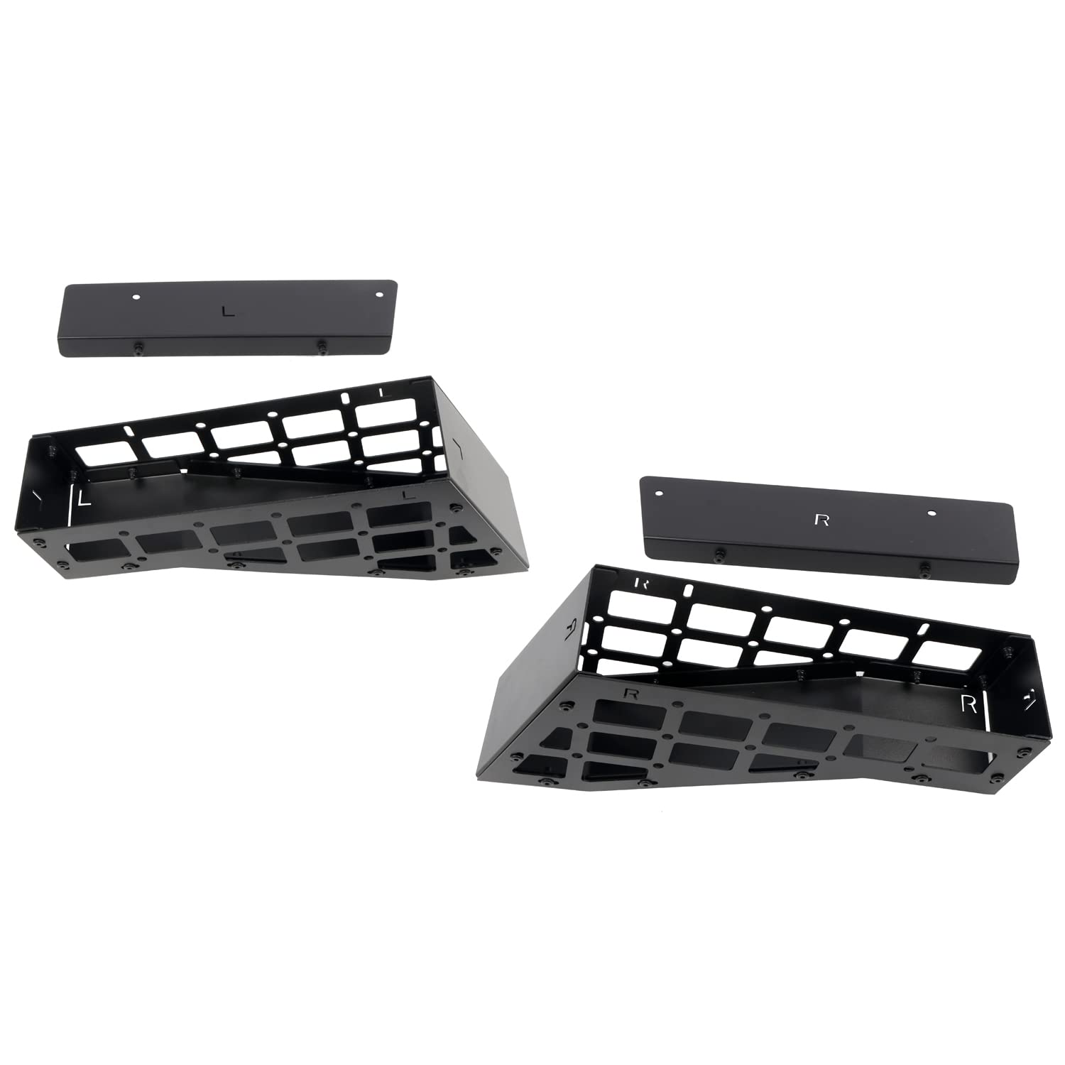 HIGH FLYING for Jeep Wrangler JK 4dr 2007-2017 Car Accessories Modular Storage Trunk Organizer L+R Molle Storage Boxes*2 Luggage Carrier Aluminum Alloy