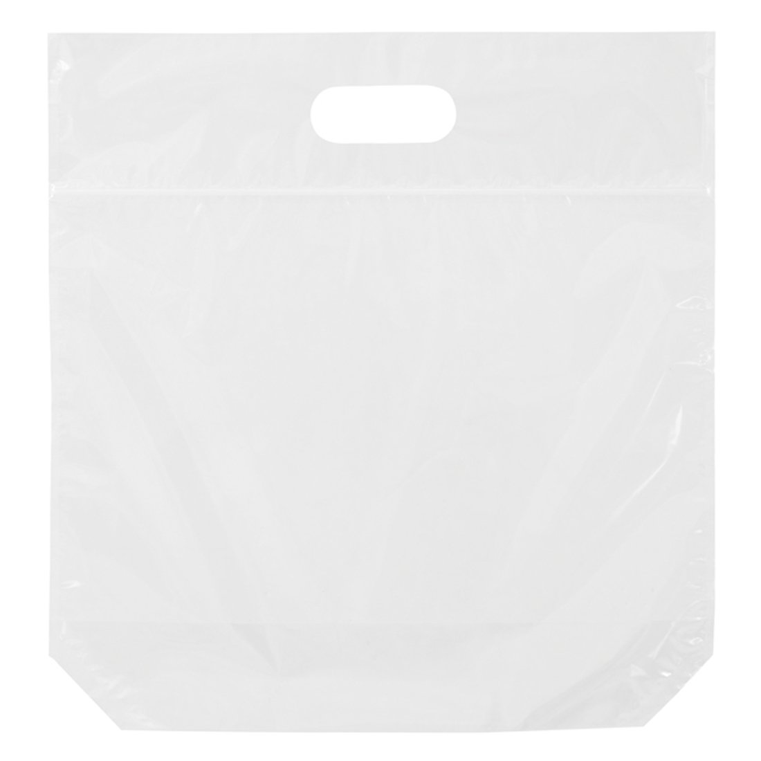 Heads M-ZM Plain Zipper Bags, Clear, 11.8 x 12.2 x 3.9 inches (300 x 310 x 100 mm), Bottom Gusset, Size M, 30 Pieces