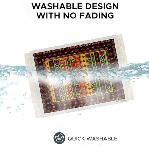 Image of Ant Esports Vintage Mouse Pad 260x210mm -Tribal Ndebele Design, Non-Slip Rubber Base, Anti-Fray Stitched Edges, Smooth Surface for Precise Control, Colourful Geometric Pattern, Office & Home Use