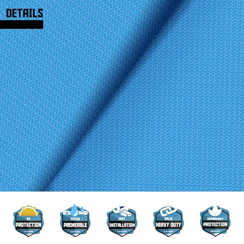 TANG-Sunshades-Depot-A-Ring-Design-Steel-Cable-Wire-Reinforcement-Sun-Shade-Sails-24-x-24-Square-Blue-Heavy-Duty-Permeable-260-GSM TANG Sunshades Depot A Ring Design Steel Cable Wire Reinforcement Sun Shade Sails 24 x 24 Square Blue Heavy Duty Permeable 260 GSM