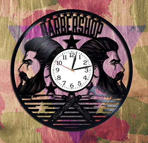 Reloj de pared analógico vinilo negro 12 pulgadas miniatura 2