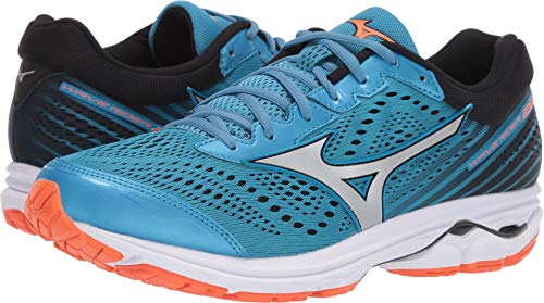 Mizuno Men's Wave Rider 22 Running Shoe, blue jay-silver 16 D US