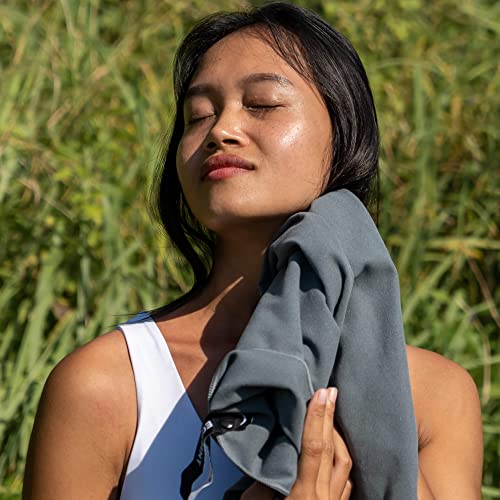 RPET - Asciugamano in microfibra, grande, in 100%