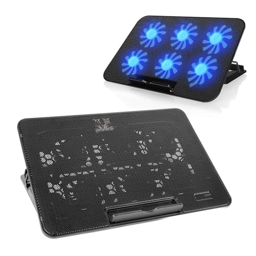 Base de refrigeración para laptop con 6 ventiladores LED miniatura 2