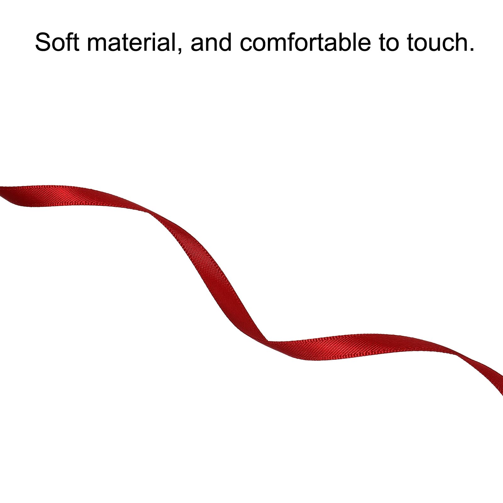 PATIKIL 0.28 Inch Wide 100 Yards Satin Ribbon, Double Face Solid Crafts Roll for Party Home DIY Wrapping Decoration Wine Red - Image 3