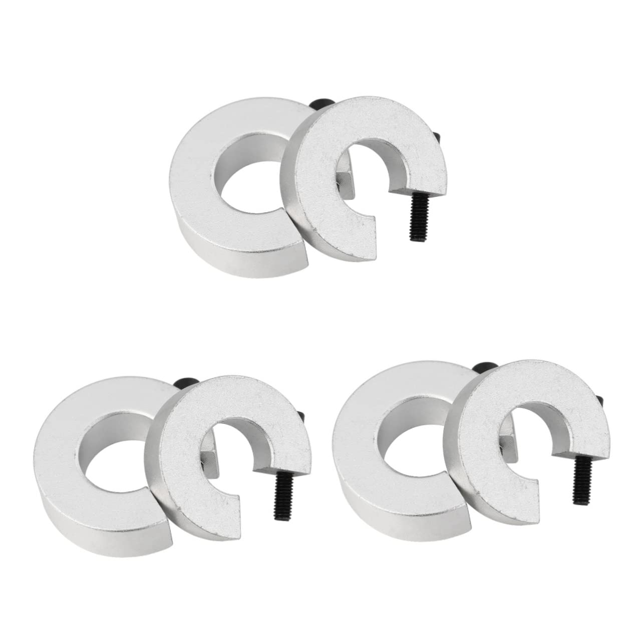 6 pcs/set Locking Ring Guide Parts Style Rod Support Fixing Linear Clamp on Drill Tool Shaft Limit Alloy Clamping Steel + Sbr Axle Rail Collars/Collar Xinch Stop Cnc Adjustable Clamp