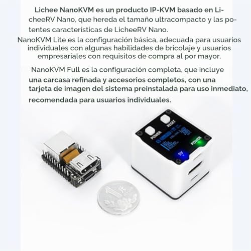 Miniatura 4 de Sipeed Nanokvm Ip-Kvm Mini Servidor De Mantenimiento De Control Remoto 1tops Npu 1ghz C906 Risc-V Linux Computadora De Placa Única Con Conector De Red Hdmi De 100 M Kit Completo Negro