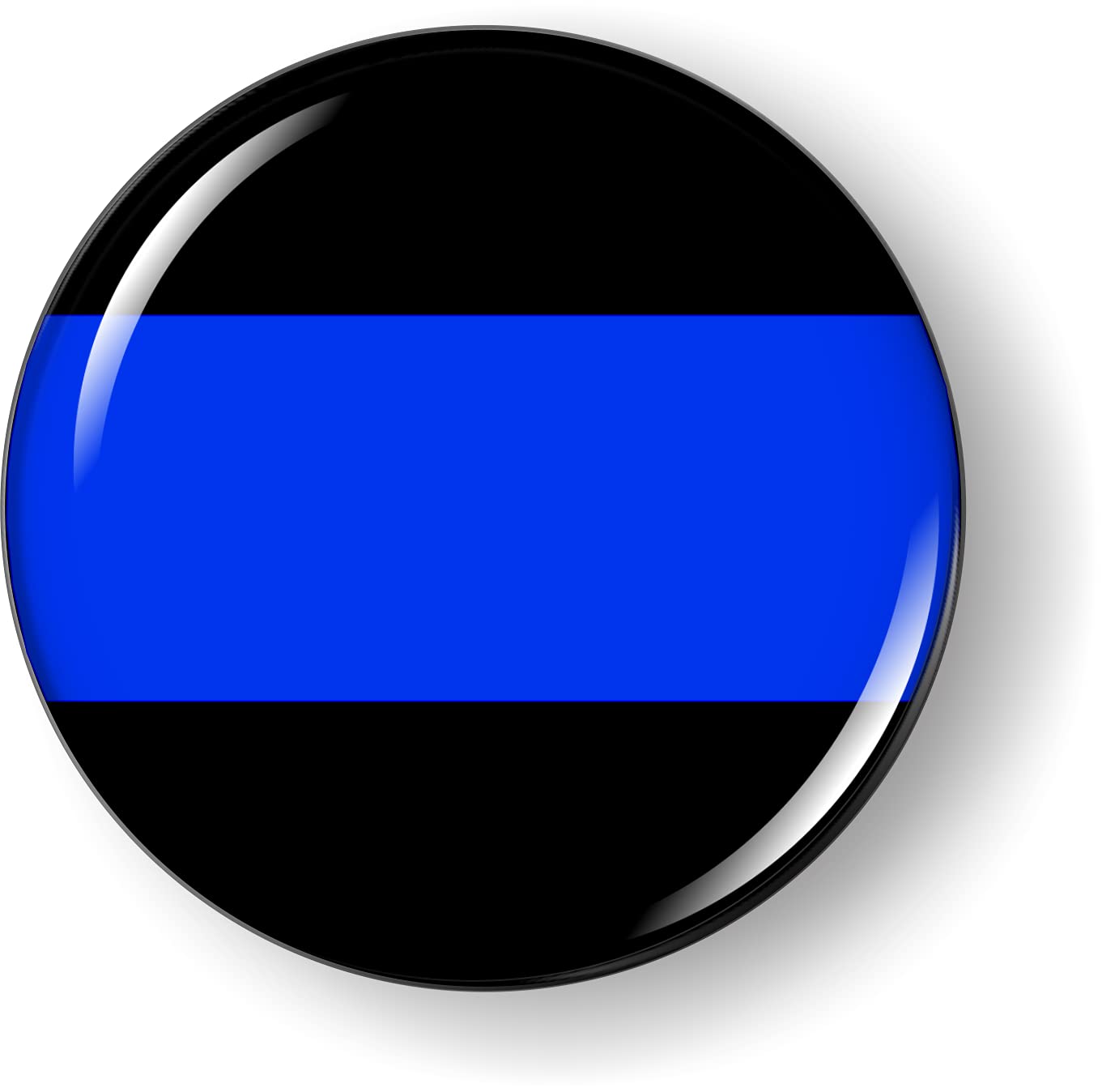 BestLicensePlateFrames Thin Blue LINE 3D Domed CAR Emblem Badge Sticker Round - Picture 16 of 18