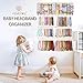 POVETIRE Headband Holder Hair Bows Organizer for Girls,Baby Headbands Hair Accessories Organizer Storage Wall Hanging Decor for Nursery Girls Room