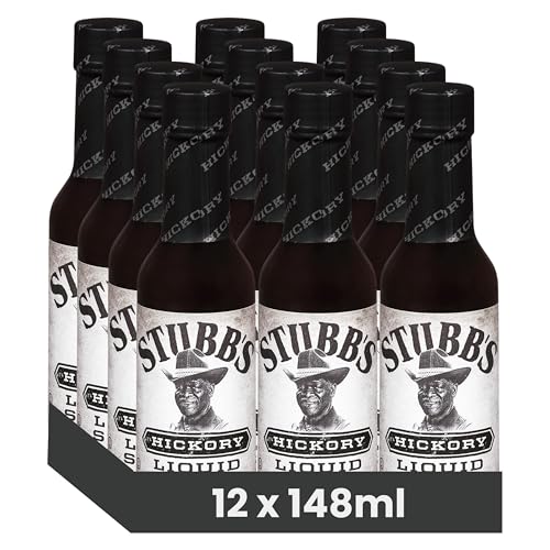 Stubbs - Liquid Smoke Hickory - Salsa con Aroma de Humo para Carnes, Asados y Barbacoas - Pack Laborawi (12 x 148ml)