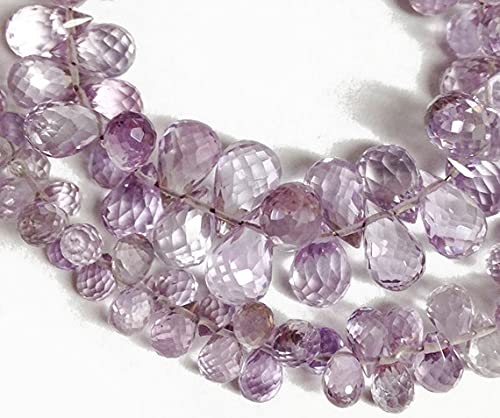 Light amethyst micro-faceted teardrops idéales pour créer des bijoux bohèmes chics