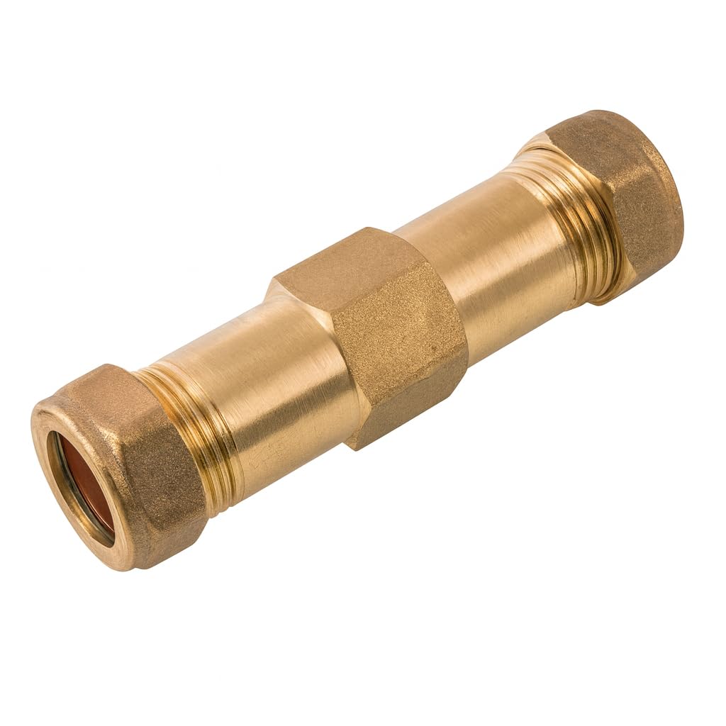 Xcel Home Brass 15Mm Compression Repair Coupling C X C Pipe Fitting