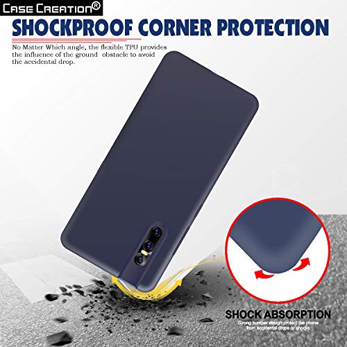 Image of Case Creation Luxurious OG Series for Vivo V15 Pro Case Cover,Anti-Dirty Slim Case Frosted Matte Cute Candy TPU Raised Bezel (Splash of Color) Back Cover for Vivo V15 Pro -Navy Blue
