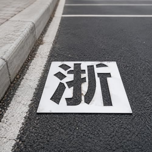 FLCPJGV Lettering and Numbering Stencils - Reusable Industrial Stencil for Pavement Marking and Vehicle Signage - for Vehicles, Iron Plate, 7 Characters per Set, for Single-Row Pickup Trucks, 18cm - Image 5