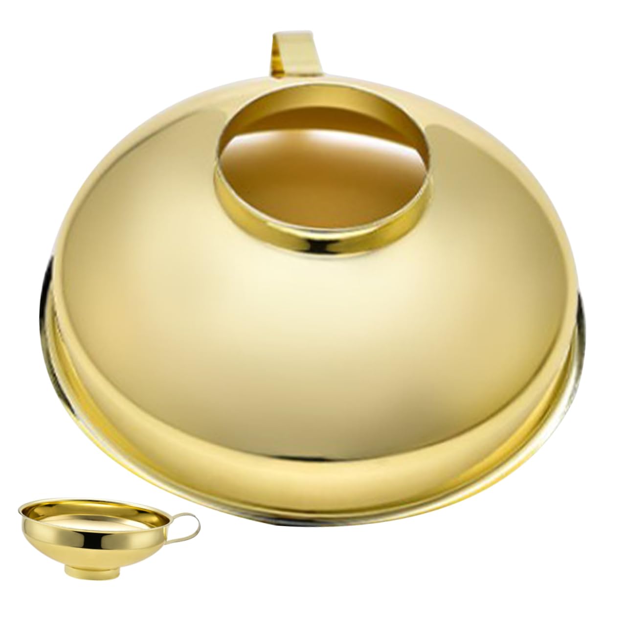 GRIRIW Thickened Wide Mouth Funnel Filter Funnel Liquid Funnels Jarhead Metal Funnel Kitchen Oil Strainers Stainless Funnel Wide Mouth Canning Funnel Jam Stainless Steel Salad Dressing