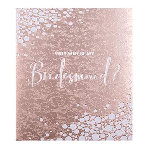 Bridesmaid Request Card in Rose Gold Foil Cover