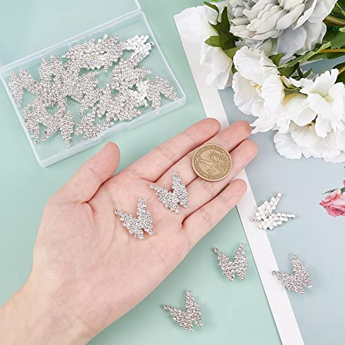 OLYCRAFT 25 bottoni a farfalla con strass, 1