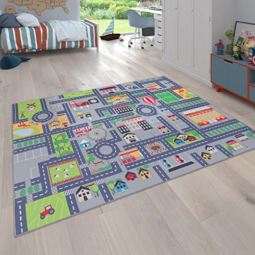 Alfombras de Habitacion Gris 70X120 Marca Paco Home