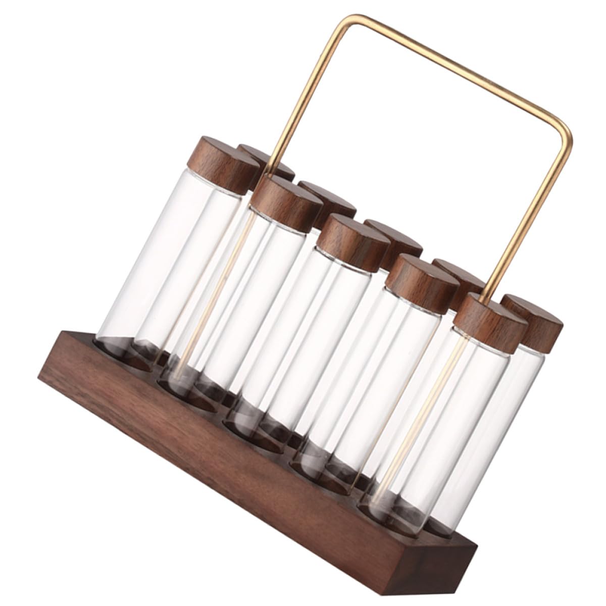 Tubos de vidrio para café en cocinas pequeñas con soporte compacto 1