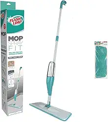 Mop Spray Fit com Refil Extra, Rodo Plano com Reservatório para Pisos Frios, Sintéticos e Madeira, Verde