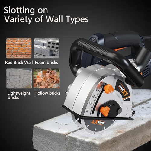 MAXXT Wall Chaser with Dust Extractor | 1700W, 9000 RPM Speed, 50mm Max Cutting Width, 30mm Channel Depth | Includes 2X 125mm Cutting Discs 4 MAXXT Wall Chaser with Dust Extractor | 1700W, 9000 RPM Speed, 50mm Max Cutting Width, 30mm Channel Depth | Includes 2X 125mm Cutting Discs - Image 4