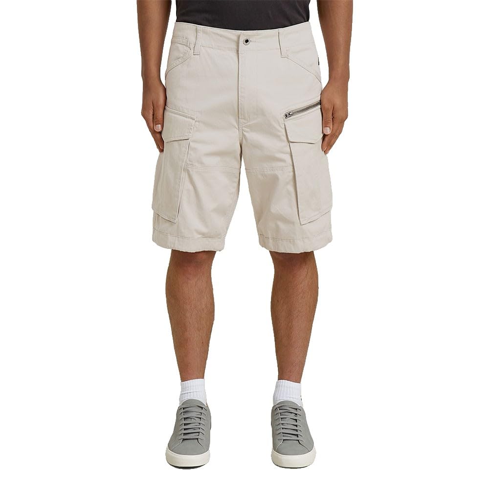 G-Star Raw C.V. Rovic Zip Relaxed Shorts, White (Whitebait D08566-5126-1603), 40W Men