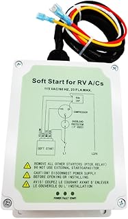 Soft Start for RV Air Conditioner,AC Soft Start Kit for Compressor Accessories. Soft Starter Easy Start Air Conditioner & Appliances on RV Power,Soft Start Up for RV 115 Volt A/C. -3 Year Warranty