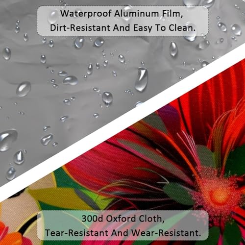 Large Beach Bag for Women, Daisy Flower Colorful Painting Travel Tote with Pockets Waterproof Shoulder Handbag3