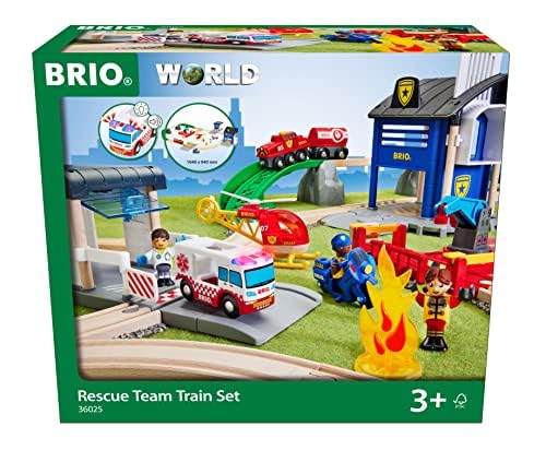 BRIO WORLD ブリオ ワールド レスキューチームセット 36025 Amazon.com: BRIO World Rescue Team Train Set with Advanced