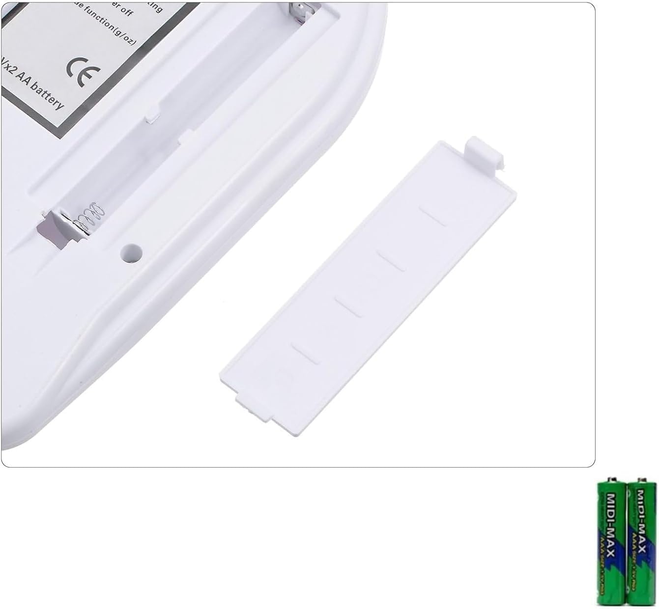 Dijital Hassas Mutfak Terazisi - 10kg Kapasiteli, LCD Ekranlı, Dara Fonksiyonlu Profesyonel Yemek, Pasta ve Diyet Tartısı - Beyaz (Pille Çalışır)