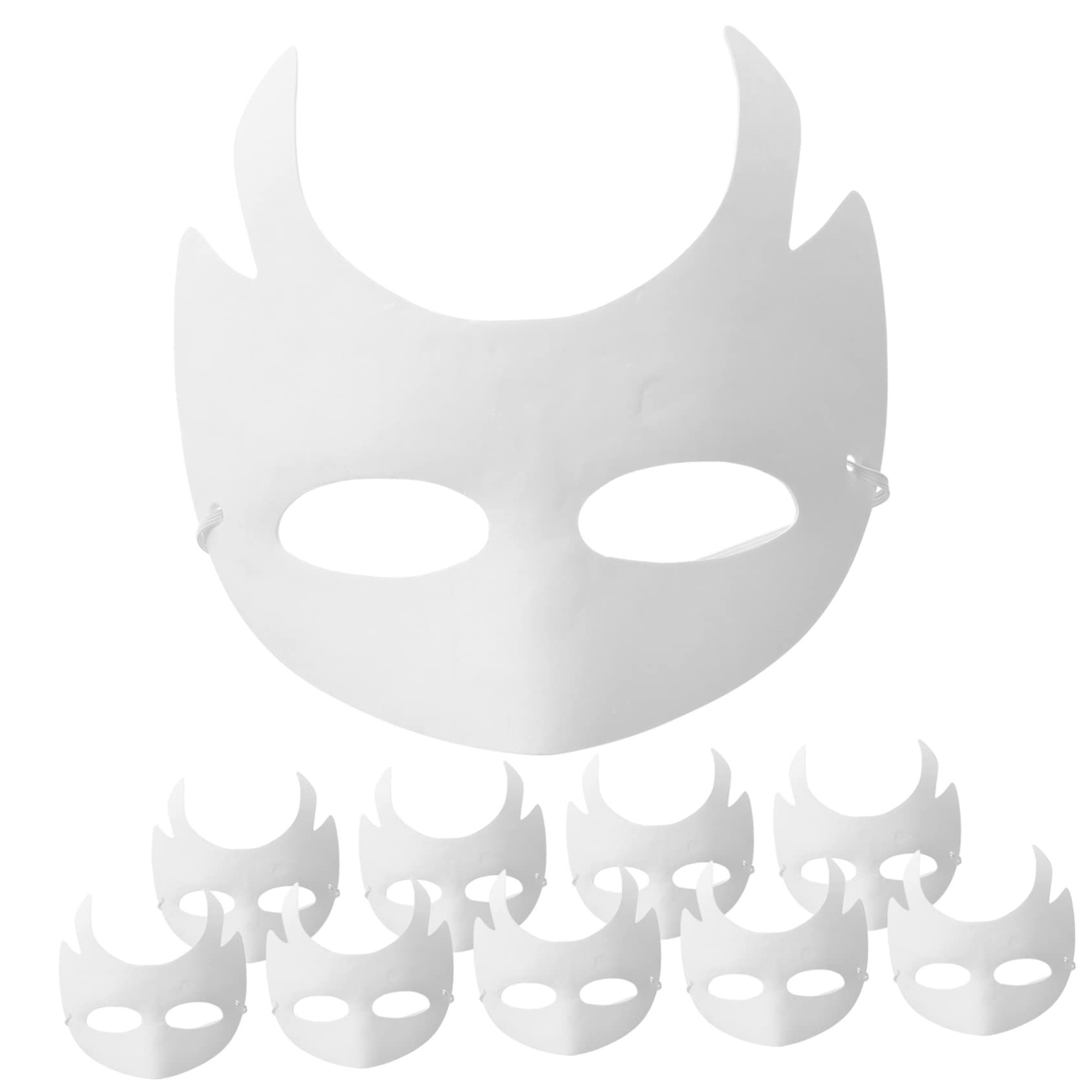 Hemoton 10pcs Blank Paper Masks Hand-painted Art Masks for Dance Parties Halloween and Crafts Create Your Own Designs and Enjoy Creative Fun