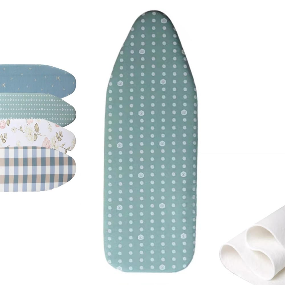 KFGISD, Cotton 15x45 Inch Heat Reflective Thick With Padded, Replacement Adjustable ,Ironing Board Covers(B,12x36 inch( 90x30 cm ))