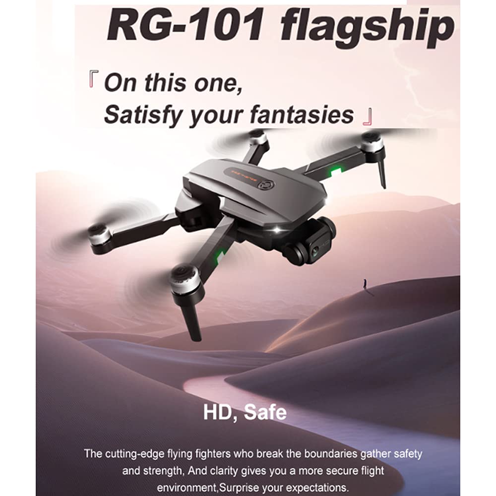 6K EIS Drone per adulti,telecomando Drone pieghevole facile GPS Quadcopter con HD FPV Live Video Gesture Selfie Altitudine Hold, trasmissione WiFi 5G Dual GPS ritorno casa (arancione)