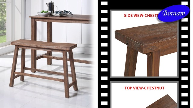 Amazon.com - Boraam Sonoma Saddle Bench, 24-Inch, Barnwood Wire