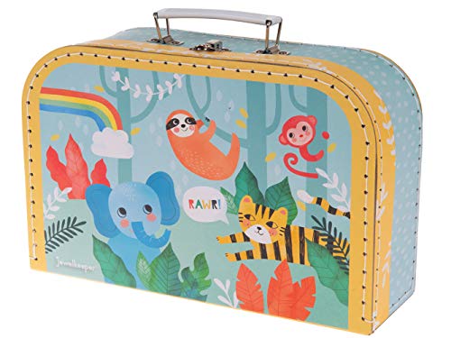 Jewelkeeper - Kinderspiel Zinn Teeservice & Tragetasche, Kindergeschirr Spielküche, 15-teilig - Dschungel Design – Bild 6