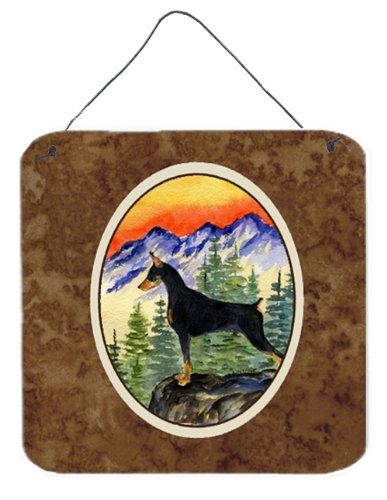 6 in. Doberman Aluminium Metal Wall Or Door Hanging Prints