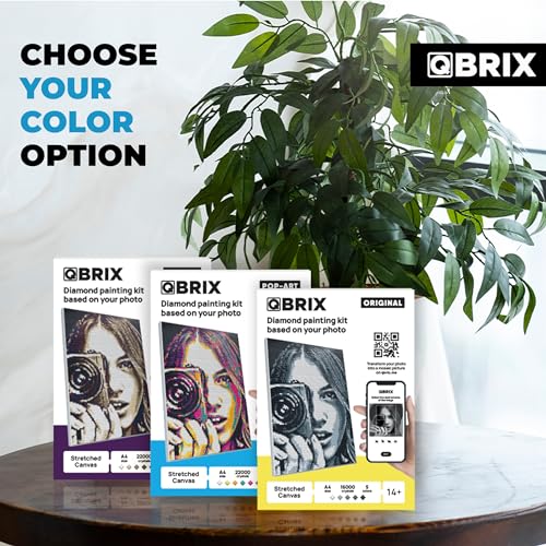 QBRIX Original A4 Diamond Painting Personalised | Own Photo | Custom Diamond Painting Set | Personalised Gift | DIY Diamond Mosaic Picture | 5D Diamond Painting Construction Set