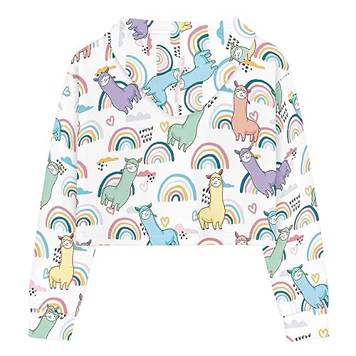 Crop Top Hoodies for Teens Girls 5-14Y Athletic Pullover Size Pullover Sweater4