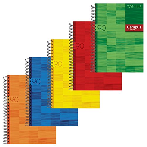 Campus University Top Line - Bloc tapa forrada, 80 hojas, 90 g, pauta 2,5 mm, A4
