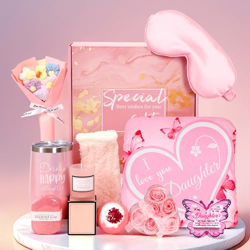 TURMTF Conjunto De 11 Peças Para Presente Natal E Dia Das Mães, Cesta Aniversário Filha, Premium Cuidados Naturais A Pele - Kit Corporais Hidratantes Nutritivos, Presentes Ideais O Mães Mãe Pai (Fil