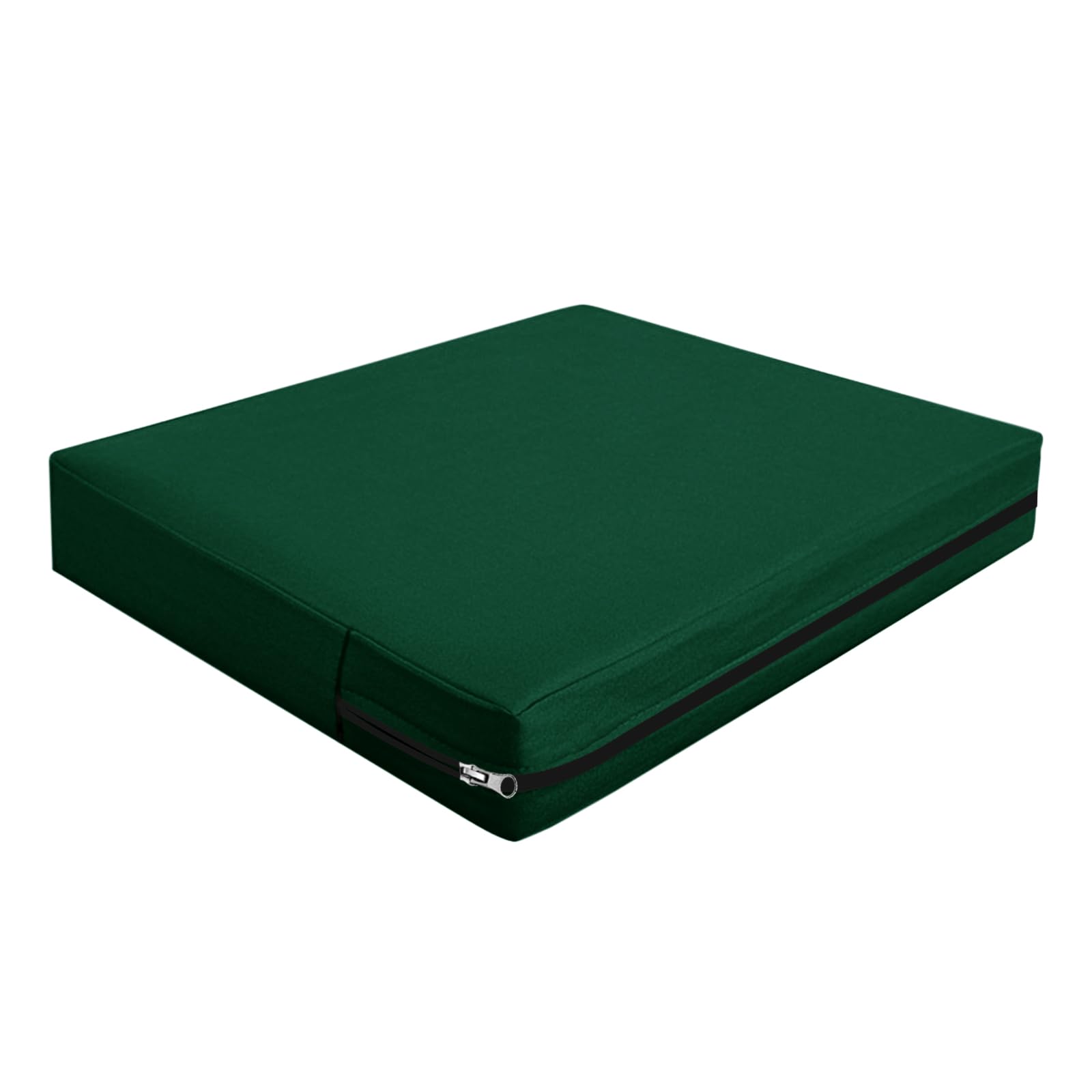 SYLC Outdoor Seat Cushion Covers with Zipped, Waterproof Rattan Furniture Cushion Covers, Sofa Upholstery Covers for Garden Patio Caravans Motorhome Bench (Dark green,50×55×10cm) — image 1