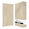 Olanglab Peel and Stick Wall Panels 6 Pack, 23.6" x 11.8" Acoustic Panels Sound Absorbing, Decorative Acoustic Wall Panels for Home Studio and Office, Light Natural Oak Pattern, Style B