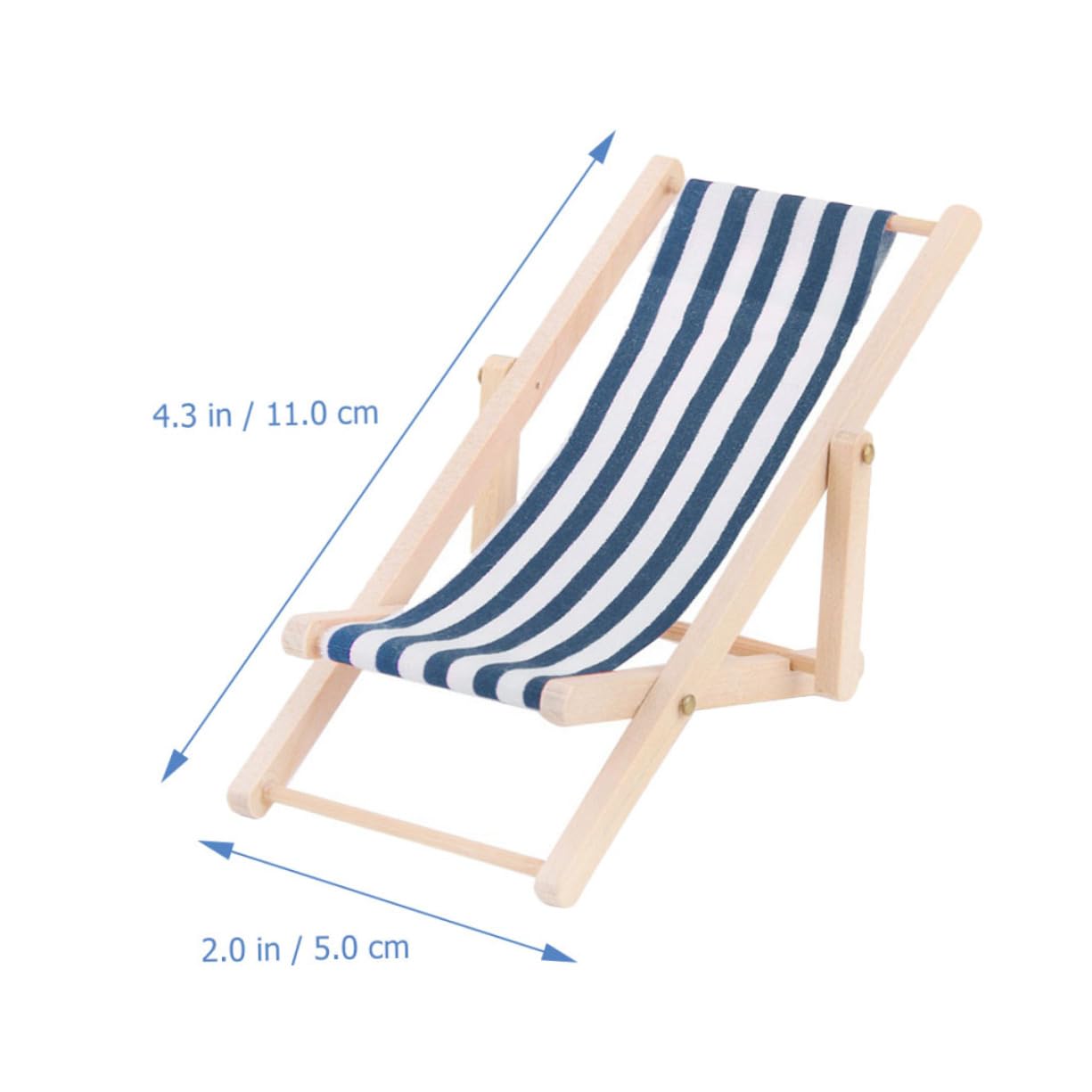 CIYODO 2pcs Mini Beach Chairs for Dollhouse Decorative Miniature Child Chairs Set