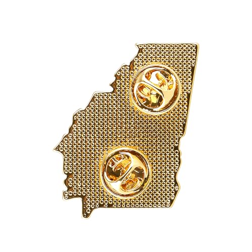 Image of State Shaped Map Lapel Metal Pin Enamel Brooch Keepsake Beautifully Designed for Backpack Hat
