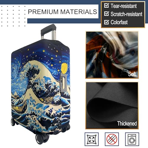 Luggage Covers For Suitcase Tsa Approved,Suitcase Cover Protector Fit 18-20 Inch,Washable Elastic Stretchy Anti-scratch Luggage Sleeve