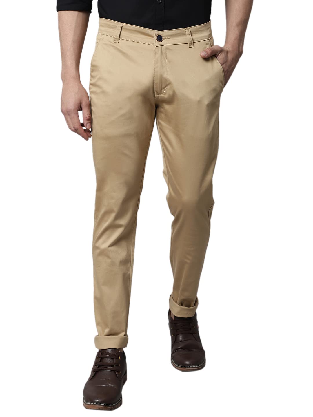 Men's Slim Fit Mid Rise Trouser