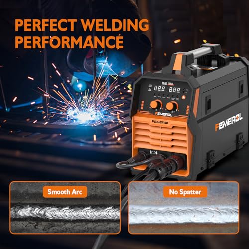 Image of FEMEROL MIG Welder 110V 4 in 1 Multiprocess Welding Machine 135A Gas /Gasless Flux Core MIG Welder /Lift TIG /Stick With Synergy IGBT Inverter