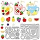 GLOBLELAND Obstbecher Stanzformen Für Kartenherstellung Obstgetränkebecher Metallstanzformen Stanzformen Vorlage DIY Scrapbooking Prägung Papier Album Basteln Dekor