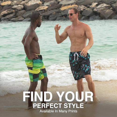 Image of Kanu Surf Men's Big Viper Extended Size Stripe Swim Trunk