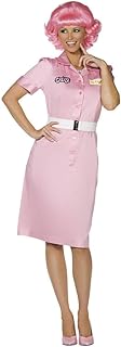 Grease Frenchy Beauty School Drop Out Costume, Womens Fancy Dress, UK Size 8-10 Pink - Buy now